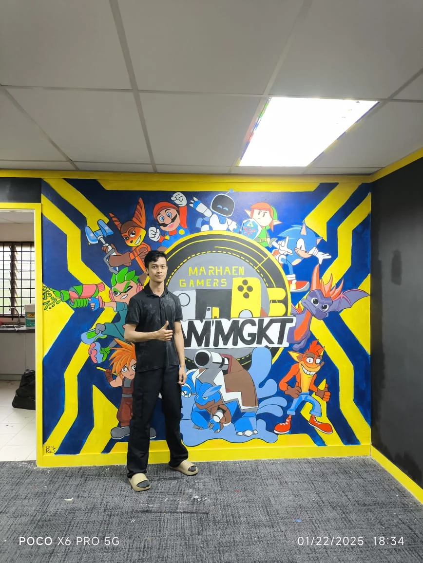 Marhaen Gamers · TEAM MGKT — mural siap